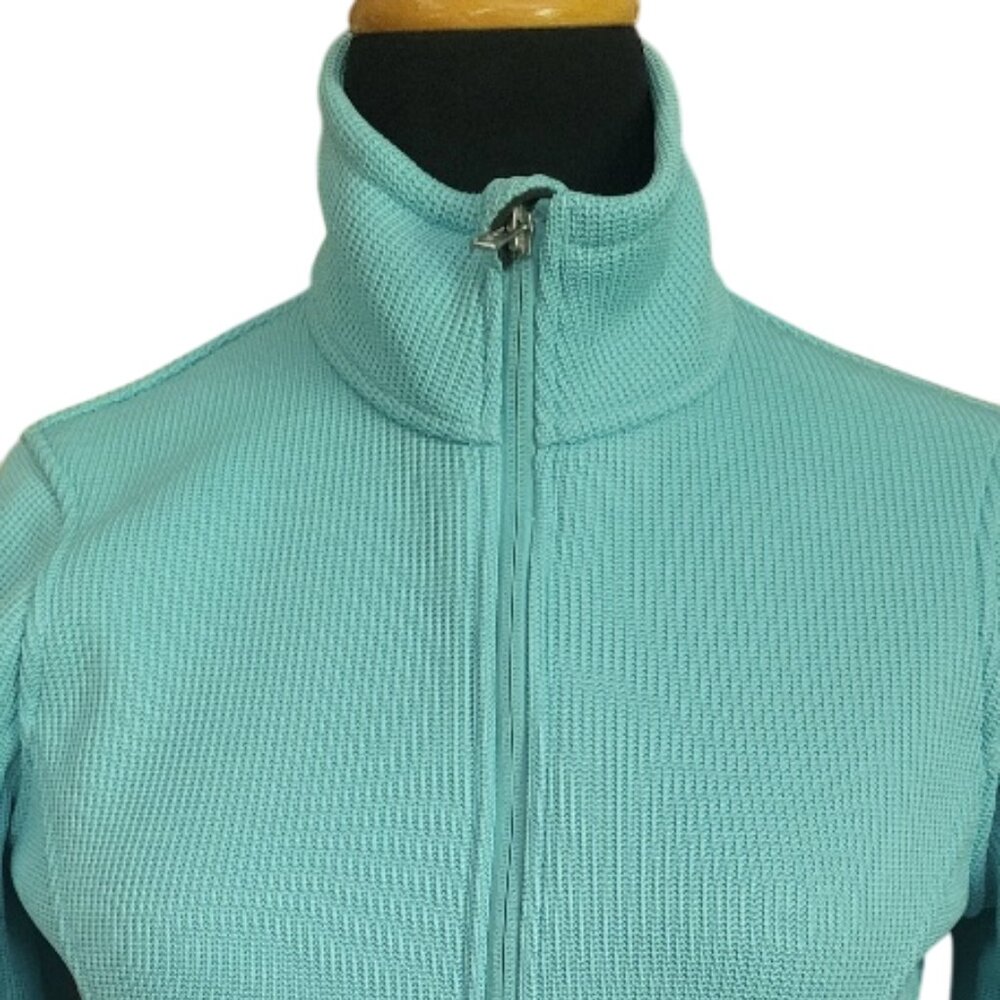 SPYDER Zip Up Sweater Jacket Medium Turquoise Aqua